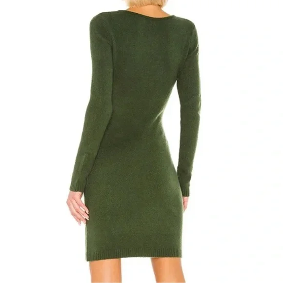 LPA Revolve Green Sweater Wrap Mini Dress Sean Size Small LPA Revolve Green Sweater Wrap Mini Dress Sean Size Small